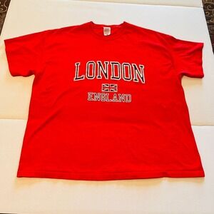 LONDON ENGLAND red Women’s extra large XL shirt‎